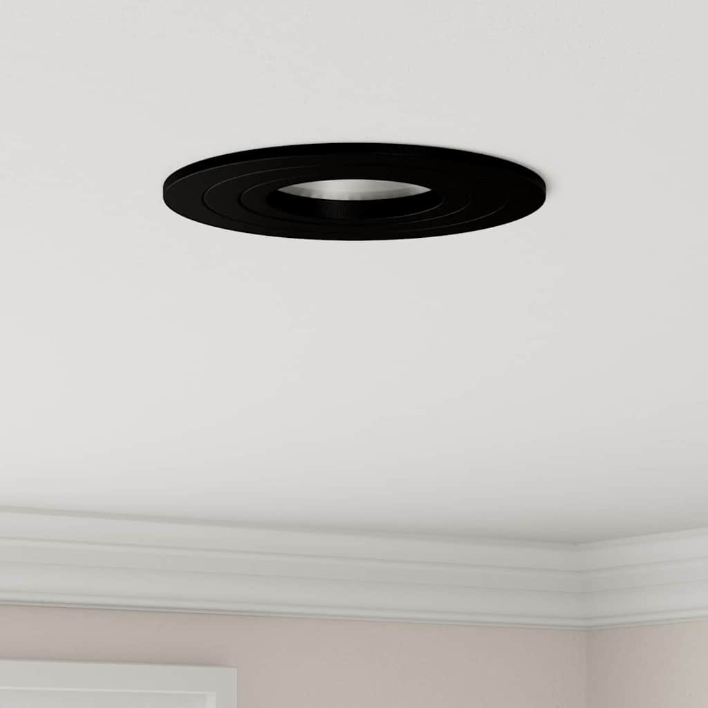 Spotlights mit Scheinwerfern 6 pcs Schwarz 9 x 9 x cm Aluminium