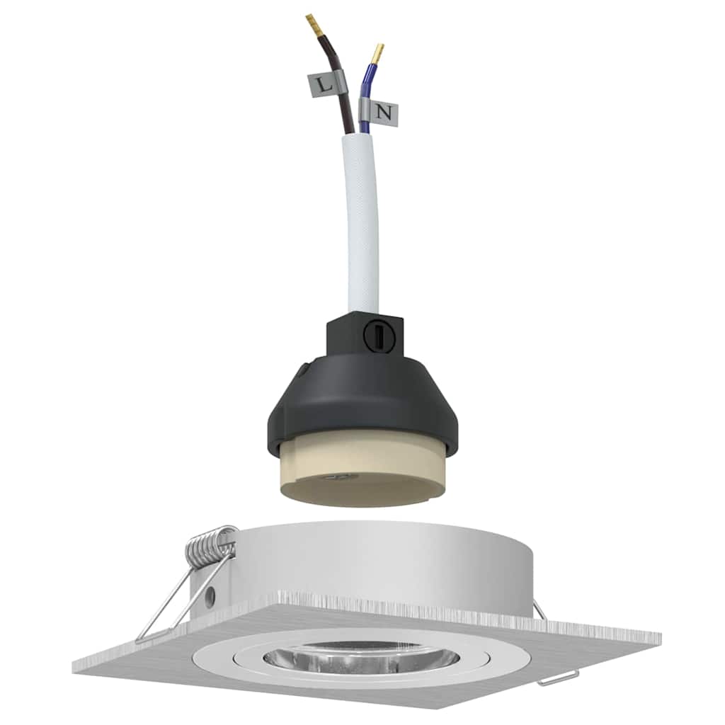 Spotlights mit Scheinwerfern 6 pcs Silber 9 x 9 x cm Aluminium
