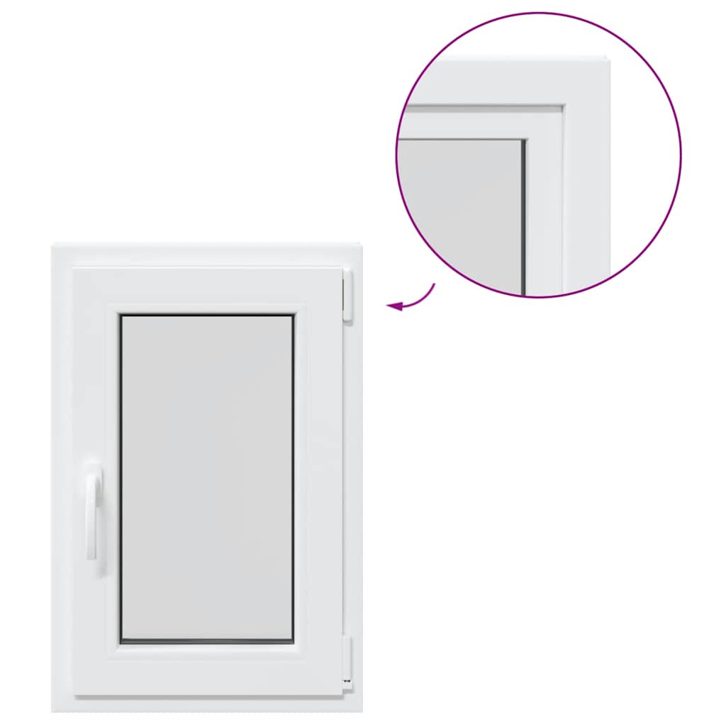 Kellerfenster "RISOR" 50x75 cm Drehkipp DIN Links Weiß