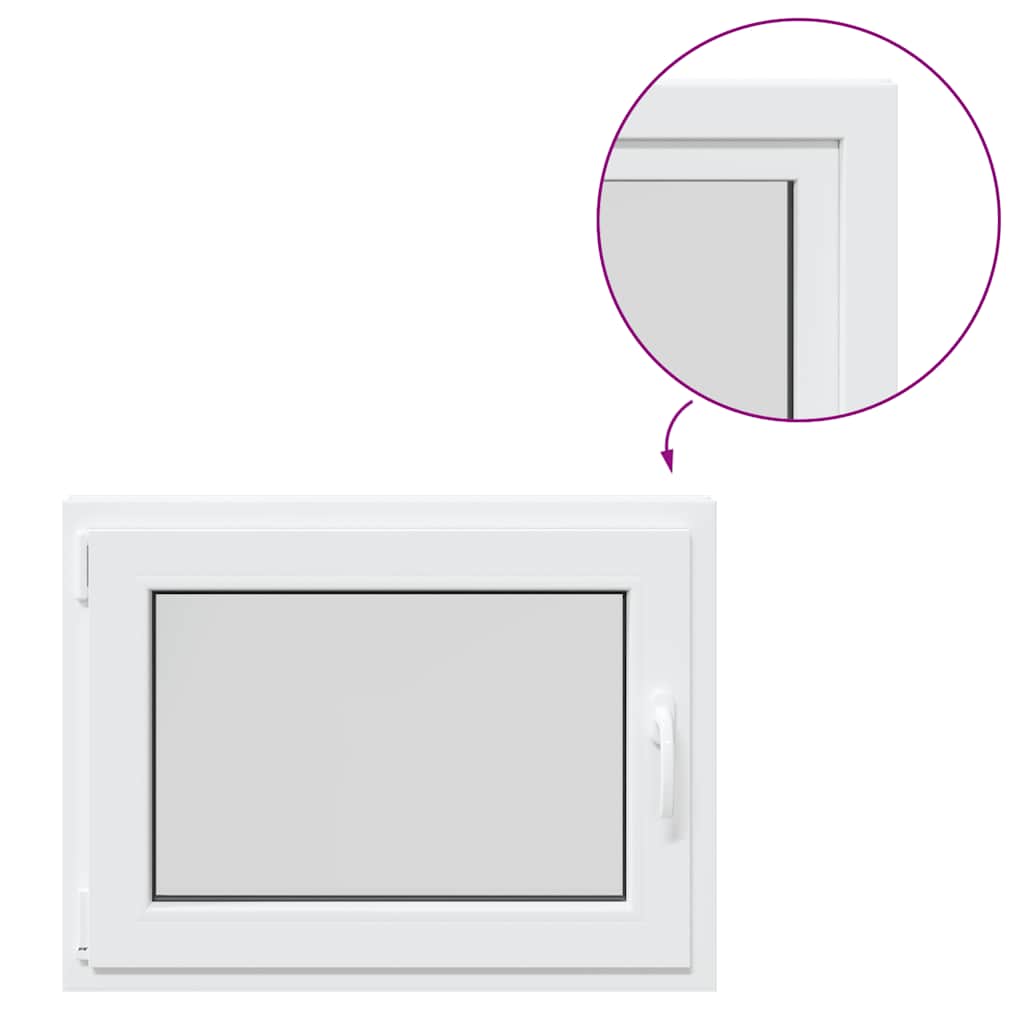 Kellerfenster "RISOR" 80x50 cm Drehkipp DIN Links Weiß