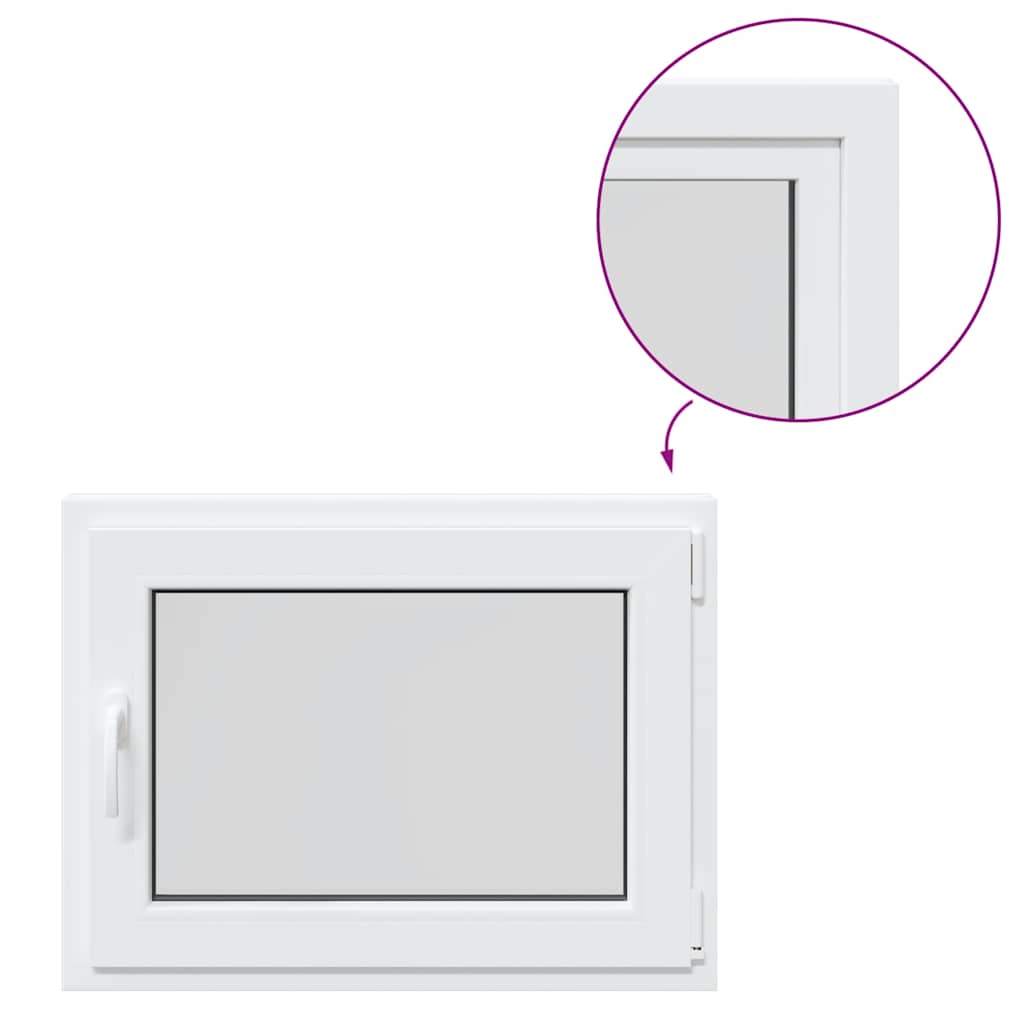 Kellerfenster RISOR 80x60 cm Dreh Kipp DIN Rechts Weiß