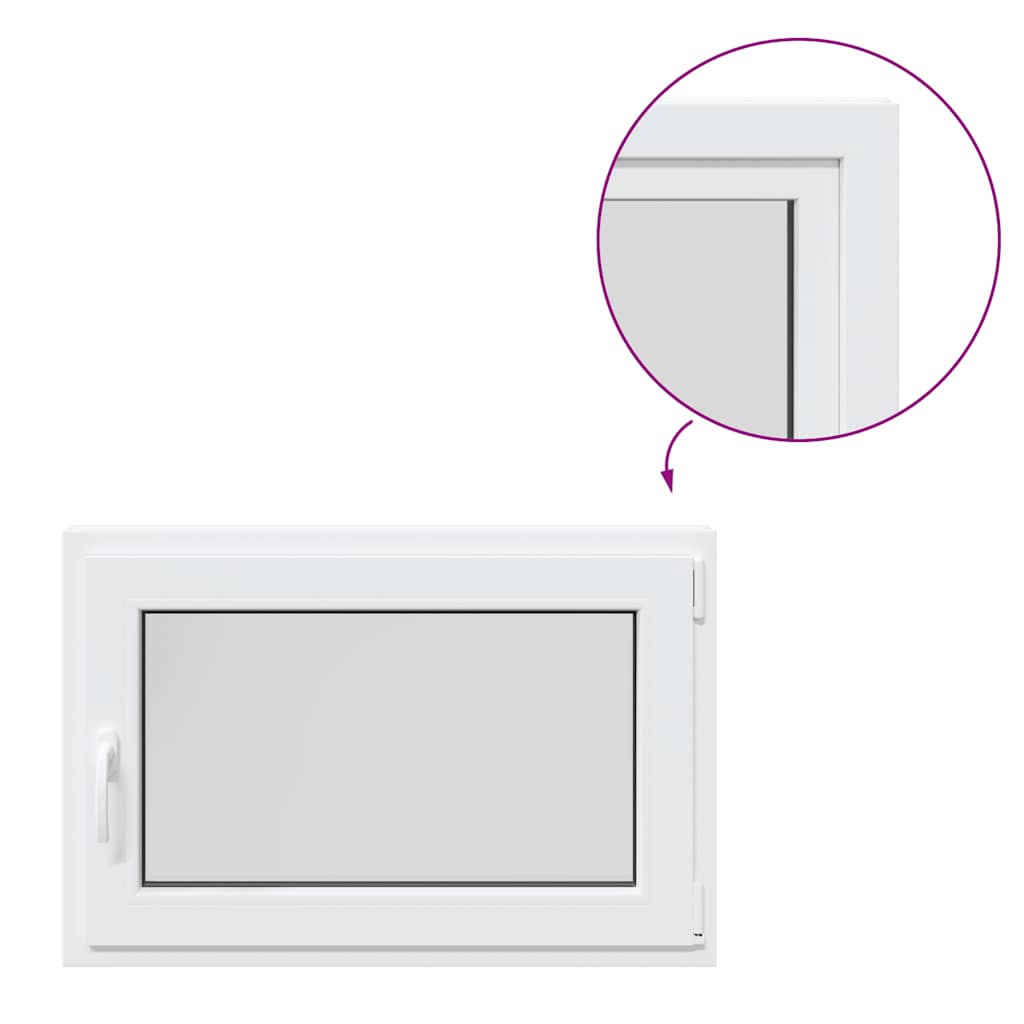 Kellerfenster "RISOR" 90x50 cm Drehkipp DIN Rechts Weiß