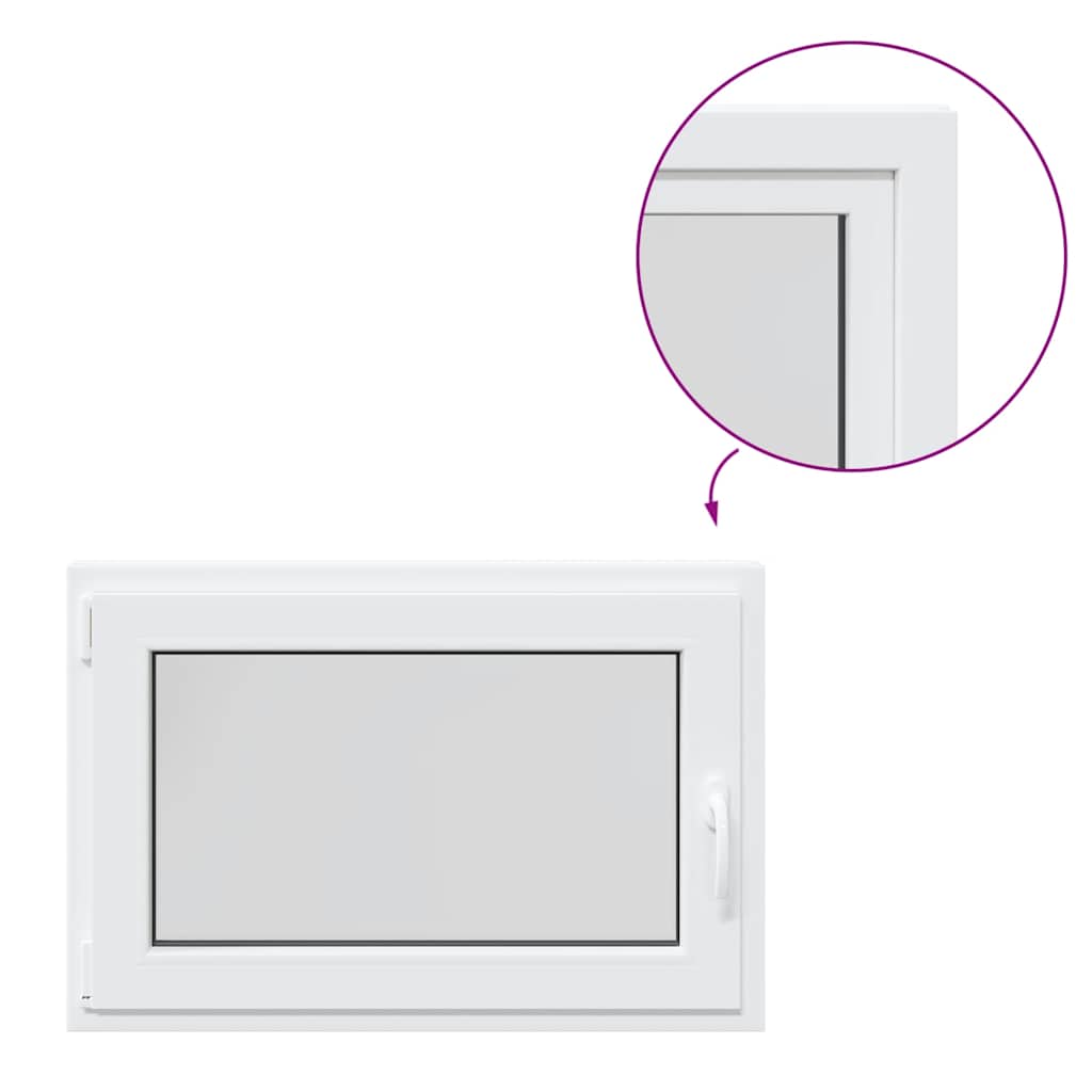 Kellerfenster "RISOR" 90x70 cm Drehkipp DIN Links Weiß