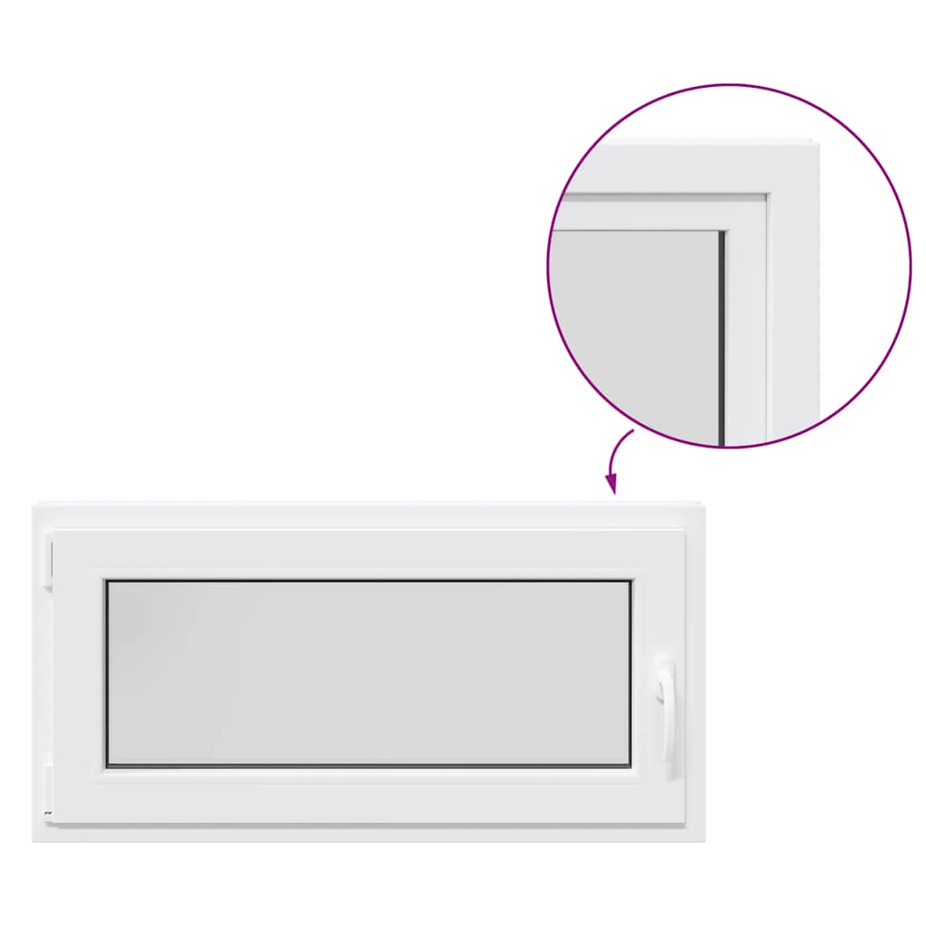 Kellerfenster "RISOR" 100x50 cm Drehkipp DIN Links Weiß