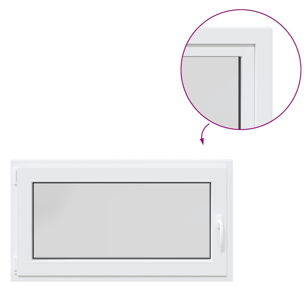 Kellerfenster RISOR 110x50 cm Dreh Kipp DIN Links Weiß