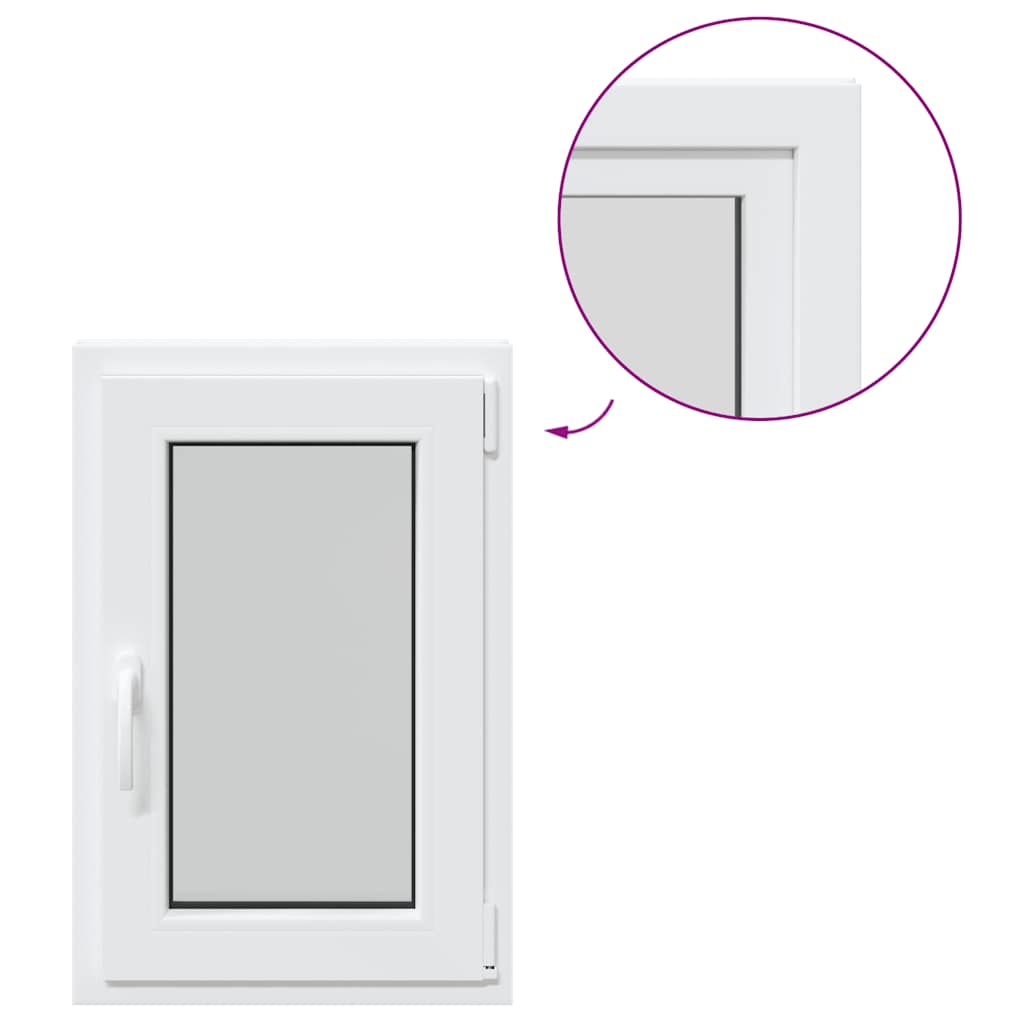 Kellerfenster "RISOR" 50x75 cm Drehkipp DIN Rechts Weiß