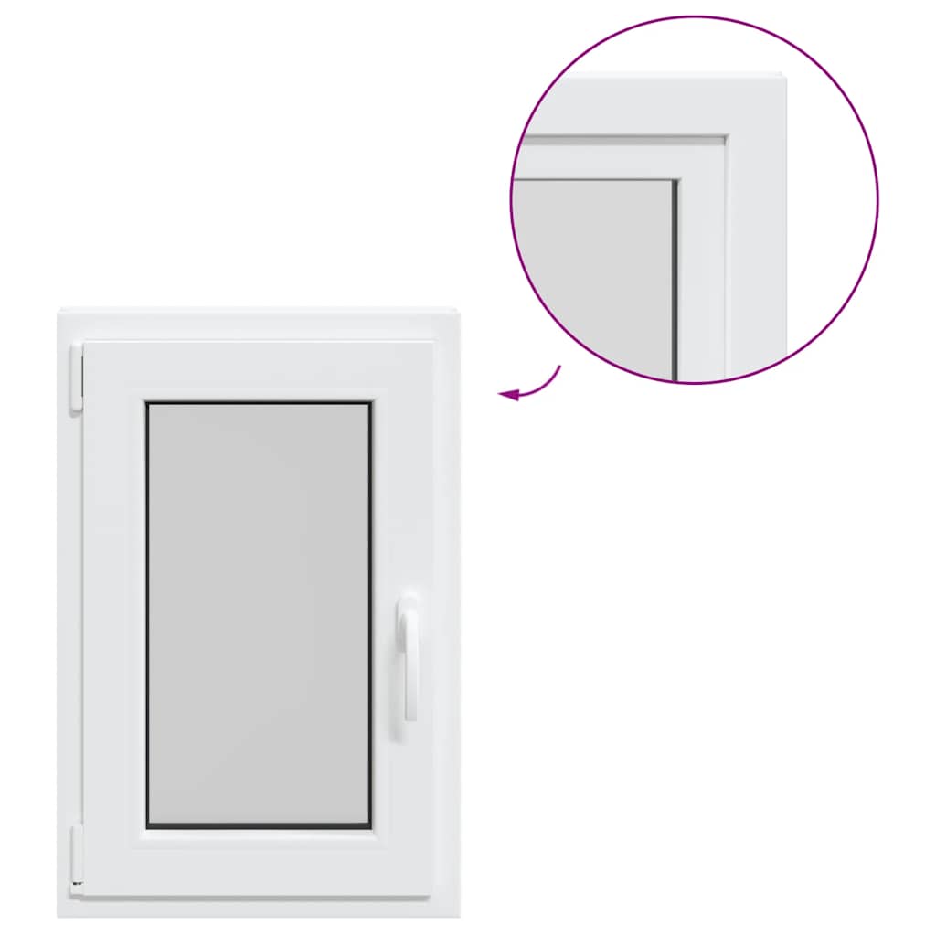 Kellerfenster "RISOR" 50x75 cm Drehkipp DIN Links Weiß