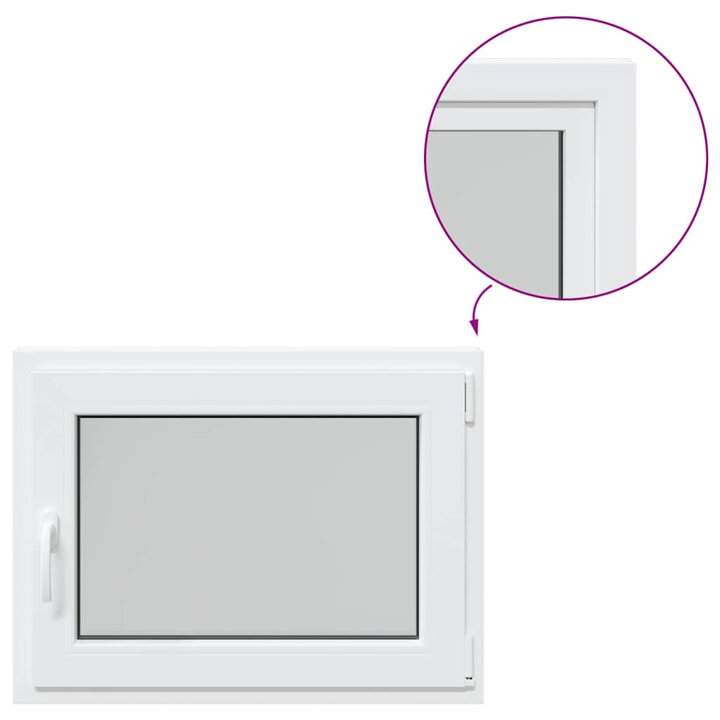 Kellerfenster "RISOR" 80x50 cm Drehkipp DIN Rechts Weiß