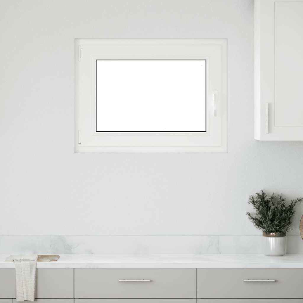 Kellerfenster "RISOR" 80x50 cm Drehkipp DIN Links Weiß