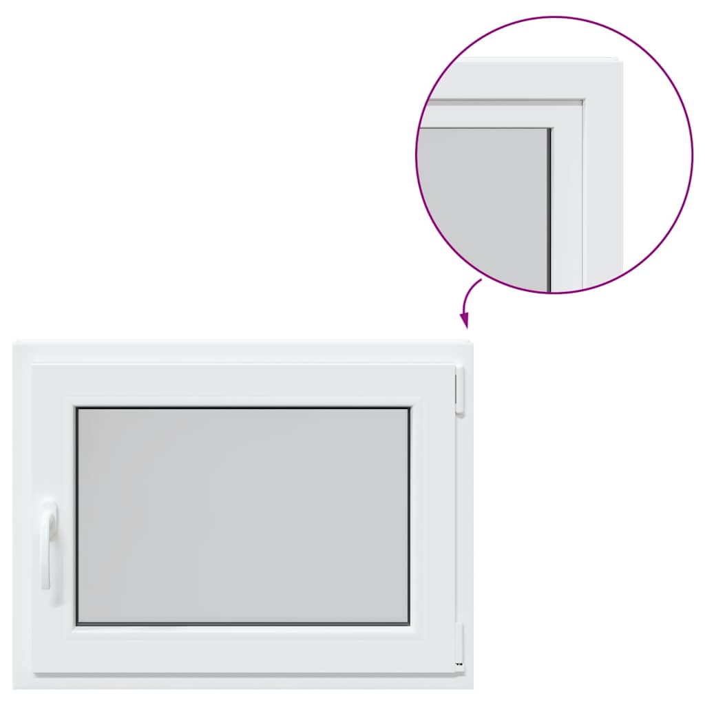 Kellerfenster "RISOR" 80x70 cm Drehkipp DIN Rechts Weiß