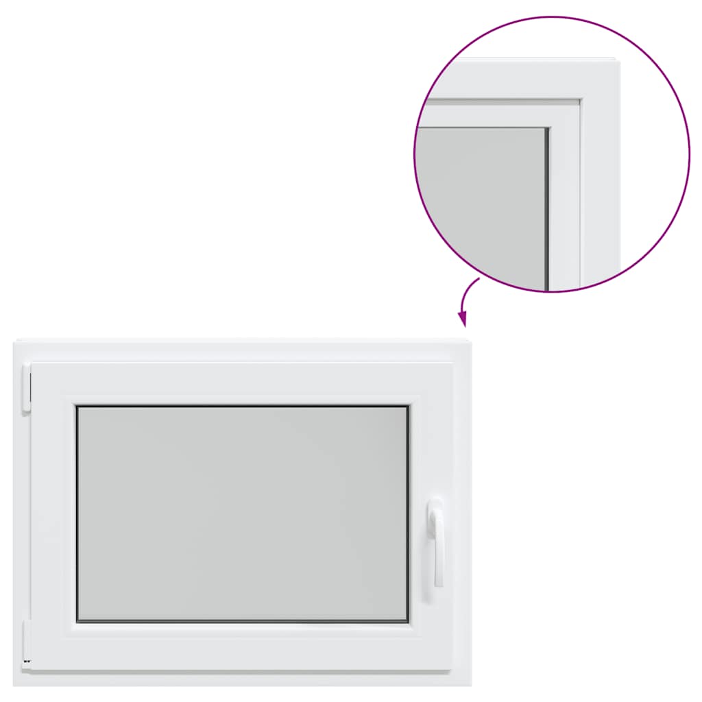 Kellerfenster "RISOR" 80x70 cm Drehkipp DIN Links Weiß