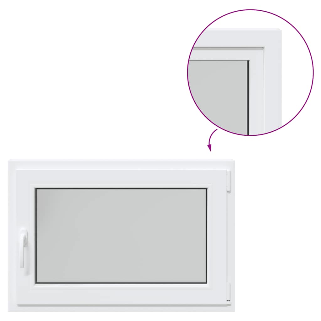 Kellerfenster "RISOR" 90x70 cm Drehkipp DIN Rechts Weiß