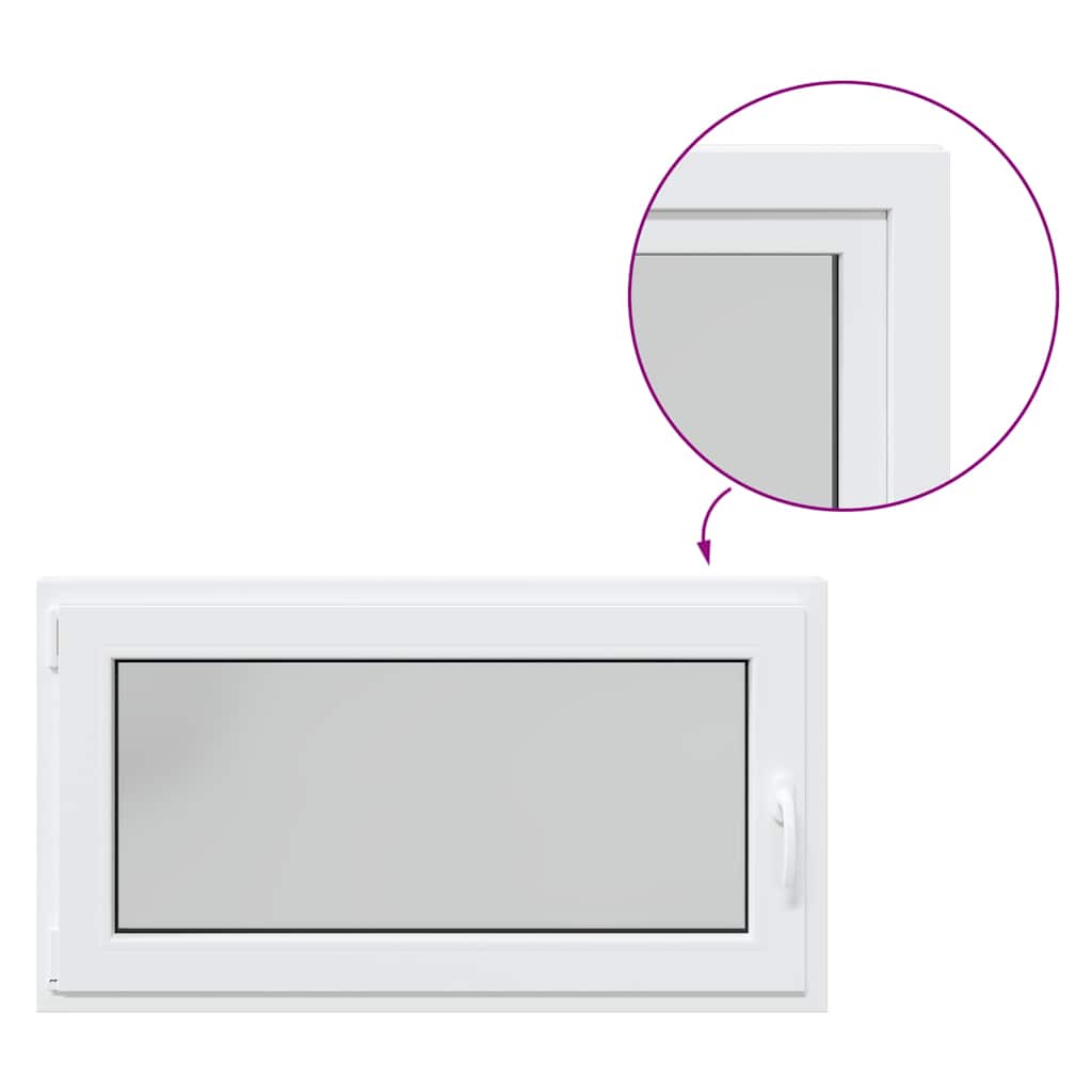 Kellerfenster RISOR 110x50 cm Dreh Kipp DIN Links Weiß