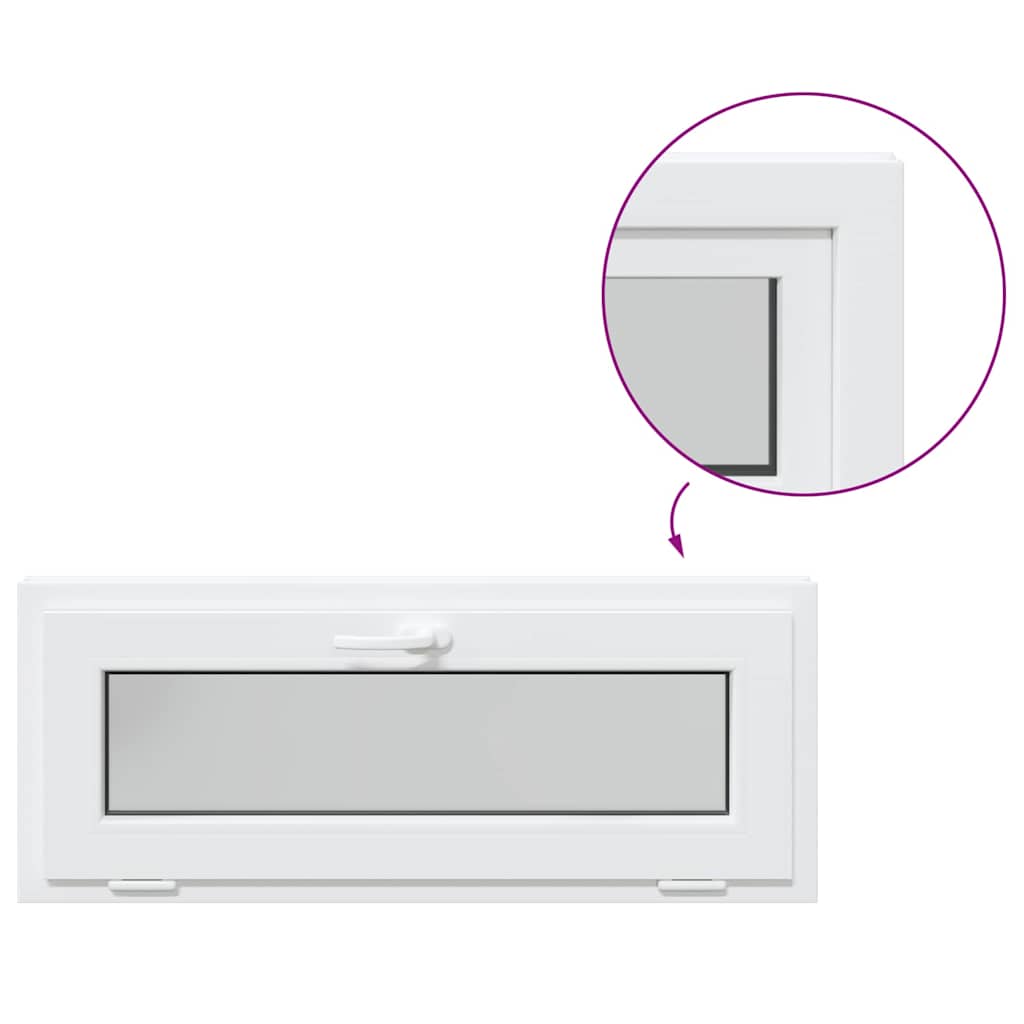 Kellerfenster RISOR 100x40 cm Kipp 3-fach Verglasung Weiß