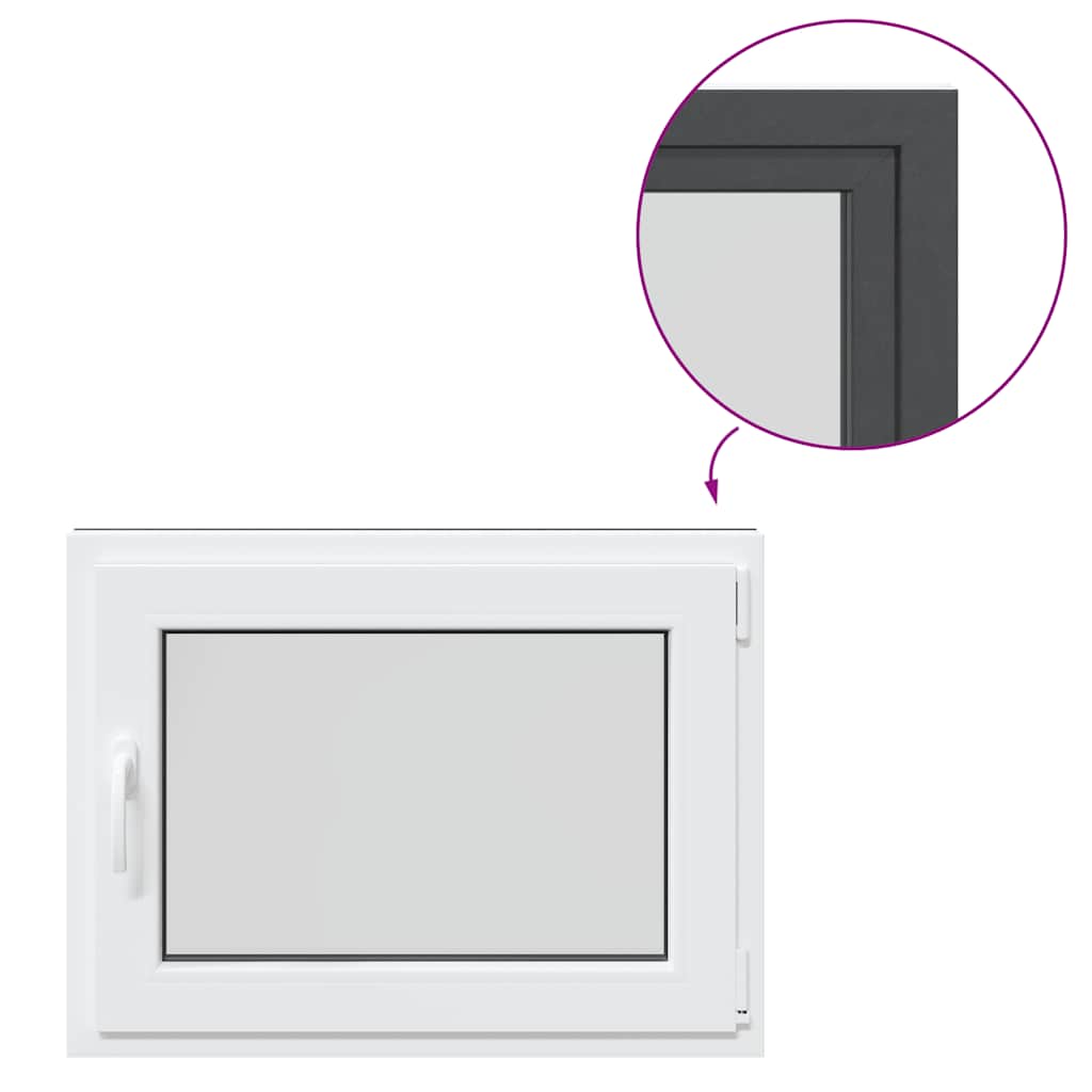 Kellerfenster "RISOR" 80x70 cm Drehkipp DIN Rechts Anthrazit