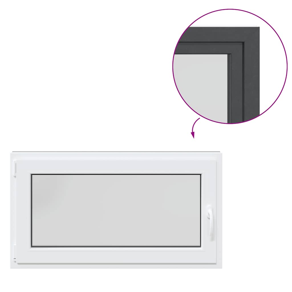 Kellerfenster "RISOR" 110x70 cm Drehkipp DIN Links Anthrazit