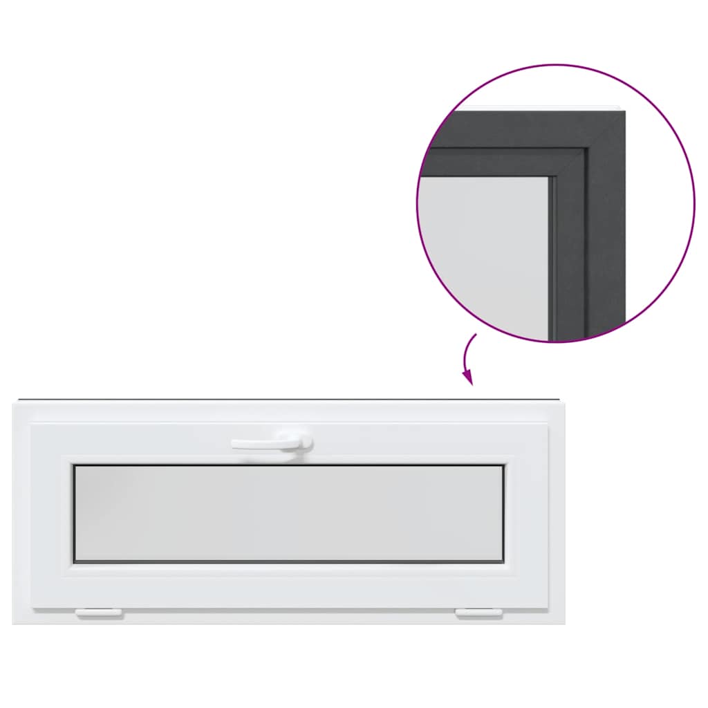 Kellerfenster RISOR 100x40 cm Kipp 2-fach Verglasung Anthrazit