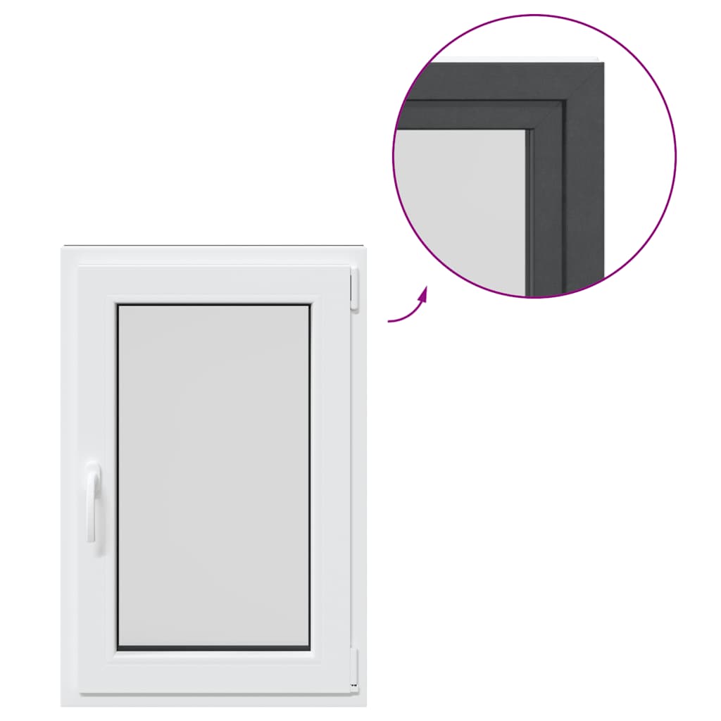 Kellerfenster "RISOR" 60x80 cm Drehkipp DIN Links Anthrazit