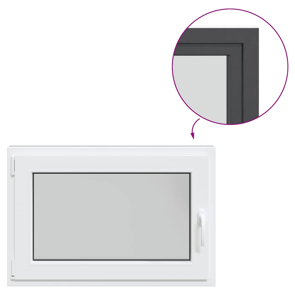 Kellerfenster "RISOR" 90x70 cm Drehkipp DIN Links Anthrazit