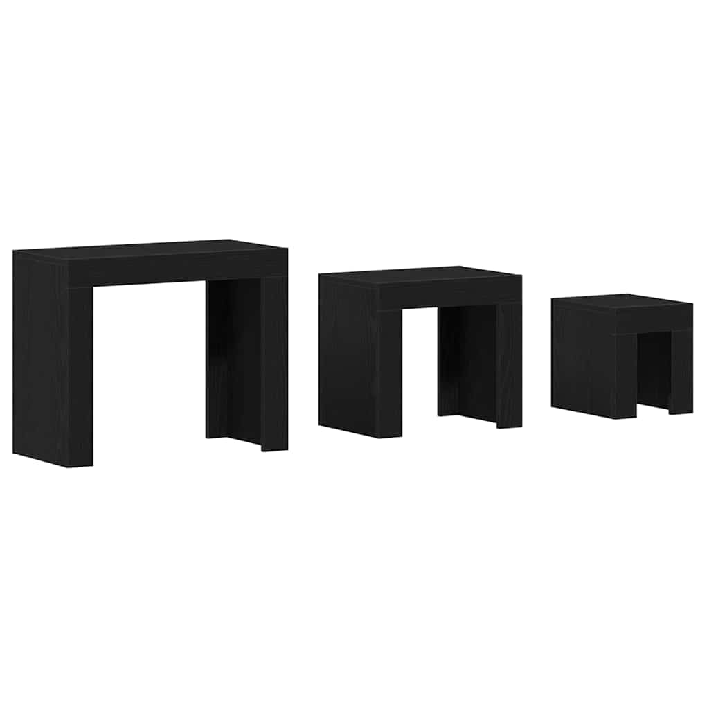 Nestingtisch 3 pcs Schwarze Eiche 61 x 30 x 50 cm Holzwerkstoff