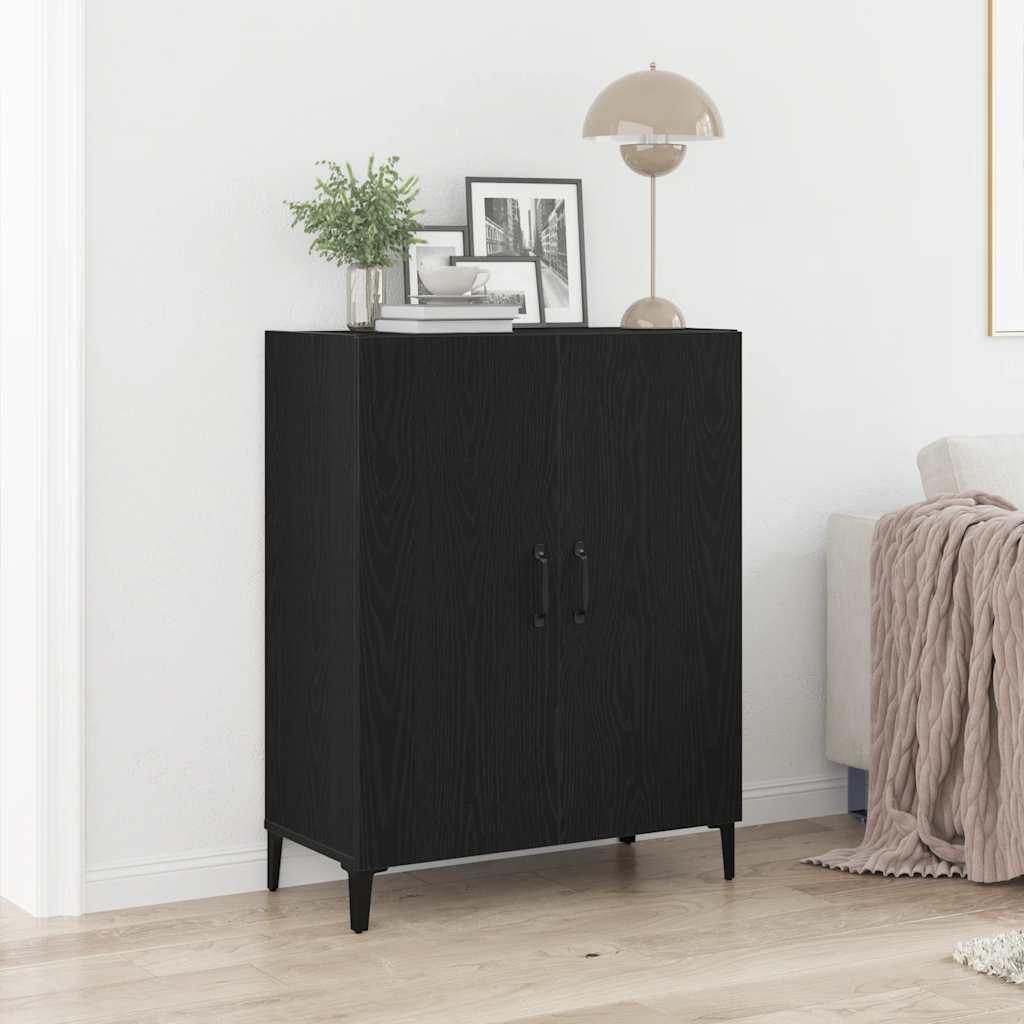 Sideboard Schwarz Eichen-Optik 69,5x34x90 cm Holzwerkstoff
