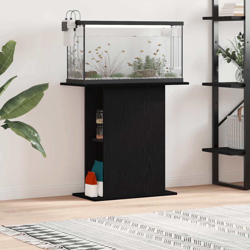 Aquariumständer Schwarze Eiche 75x36x72,5 cm Holzwerkstoff
