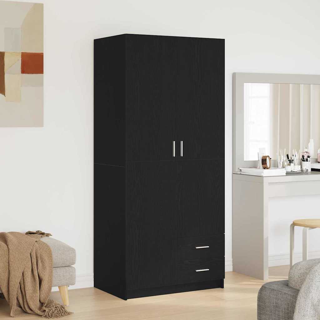 Kleiderschrank Schwarze Eiche 80 x 52 x 180 cm Holzwerkstoff