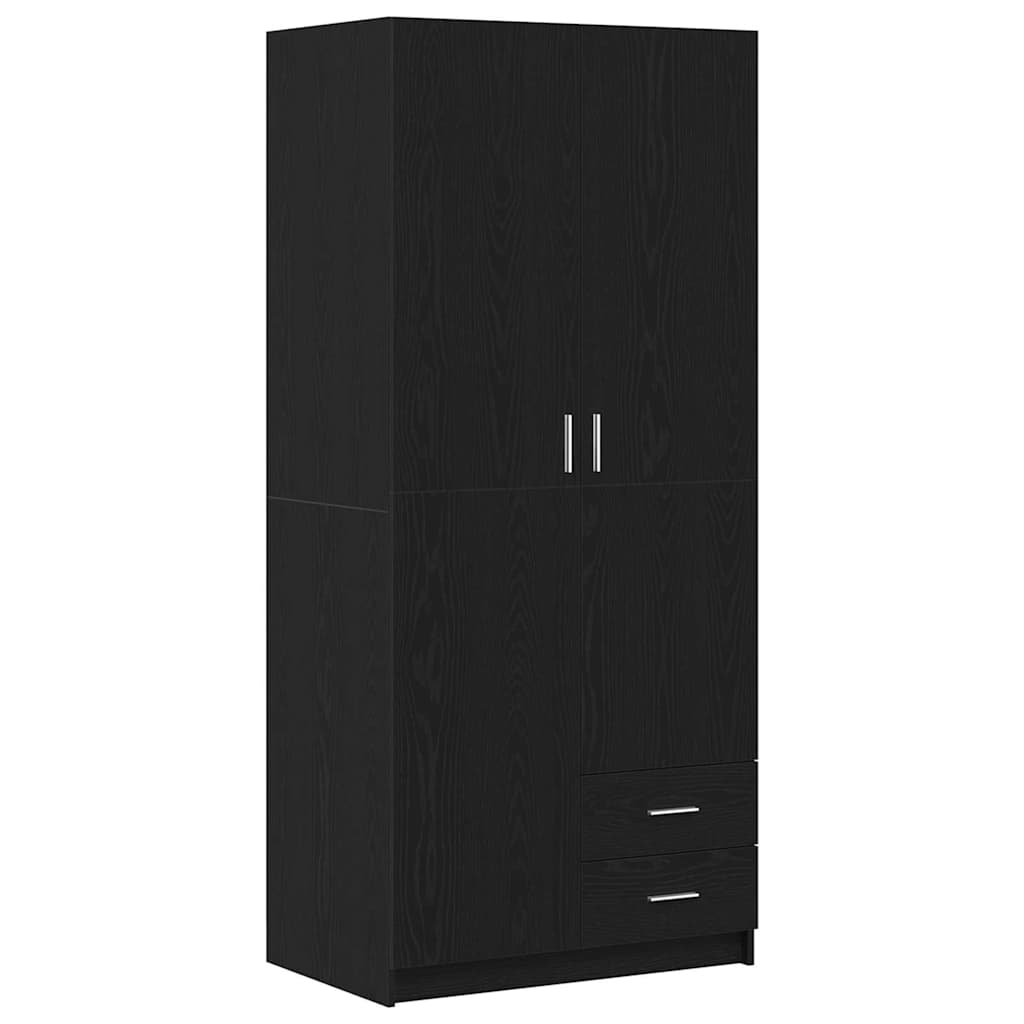 Kleiderschrank Schwarze Eiche 80 x 52 x 180 cm Holzwerkstoff