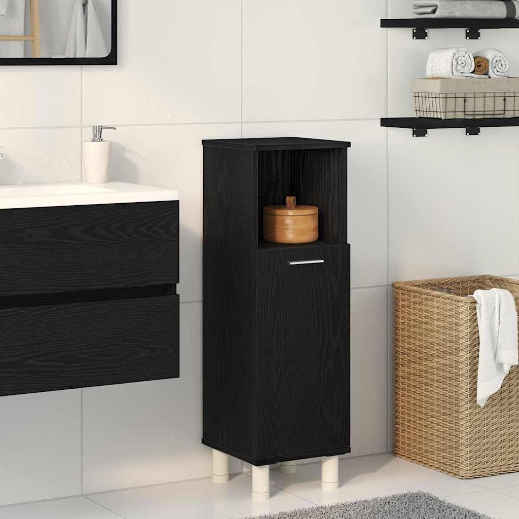 Badezimmerschrank Schwarze Eiche 30 x 30 x 95 cm Holzwerkstoff