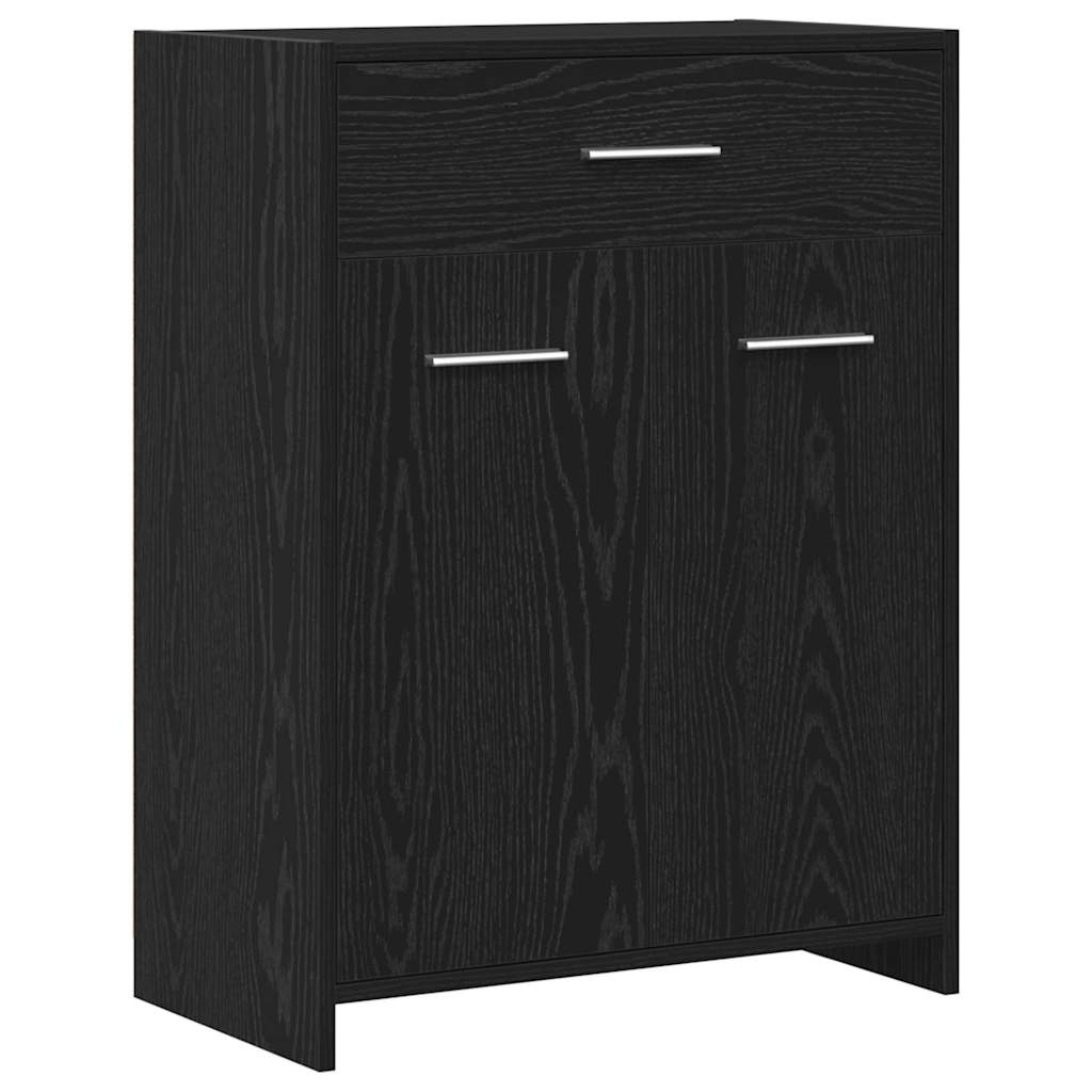 Badezimmerschrank mit Schubladen Schwarze Eiche 60 x 33 x 80 cm