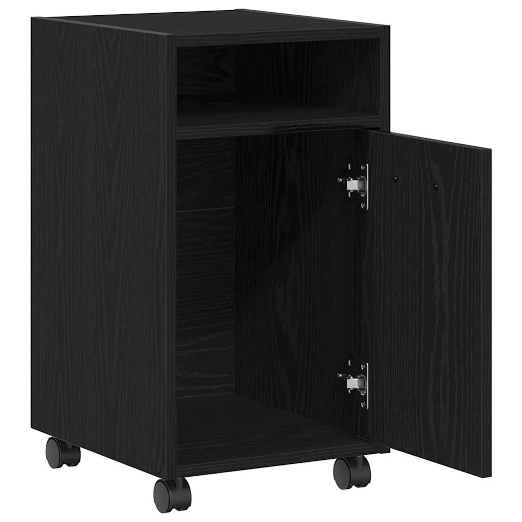 Wagen-Seitenkombination mit Rad Schwarze Eiche 33 x 38 x 60 cm