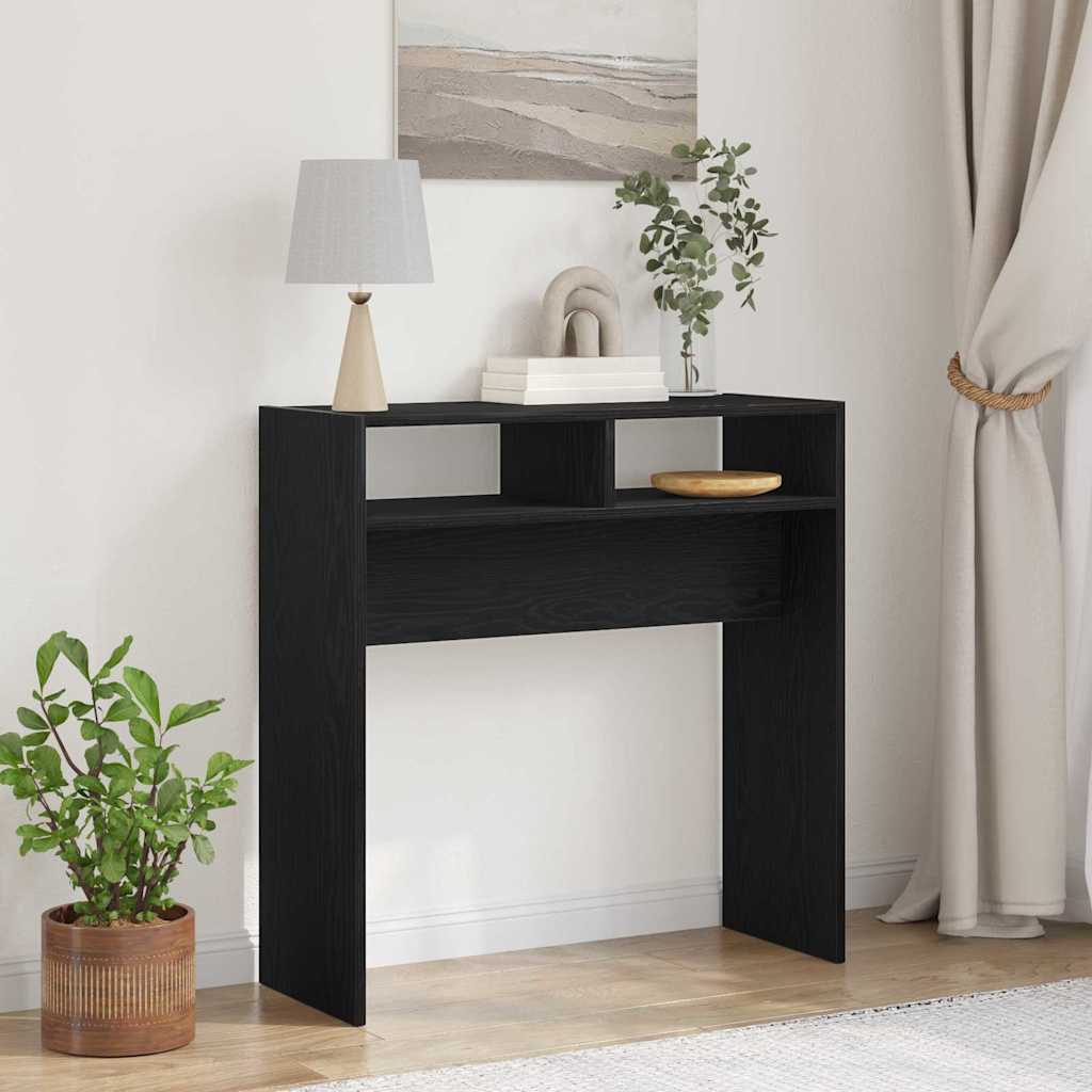 Konsolentisch Schwarze Eiche 78 x 30 x 80 cm Holzwerkstoff