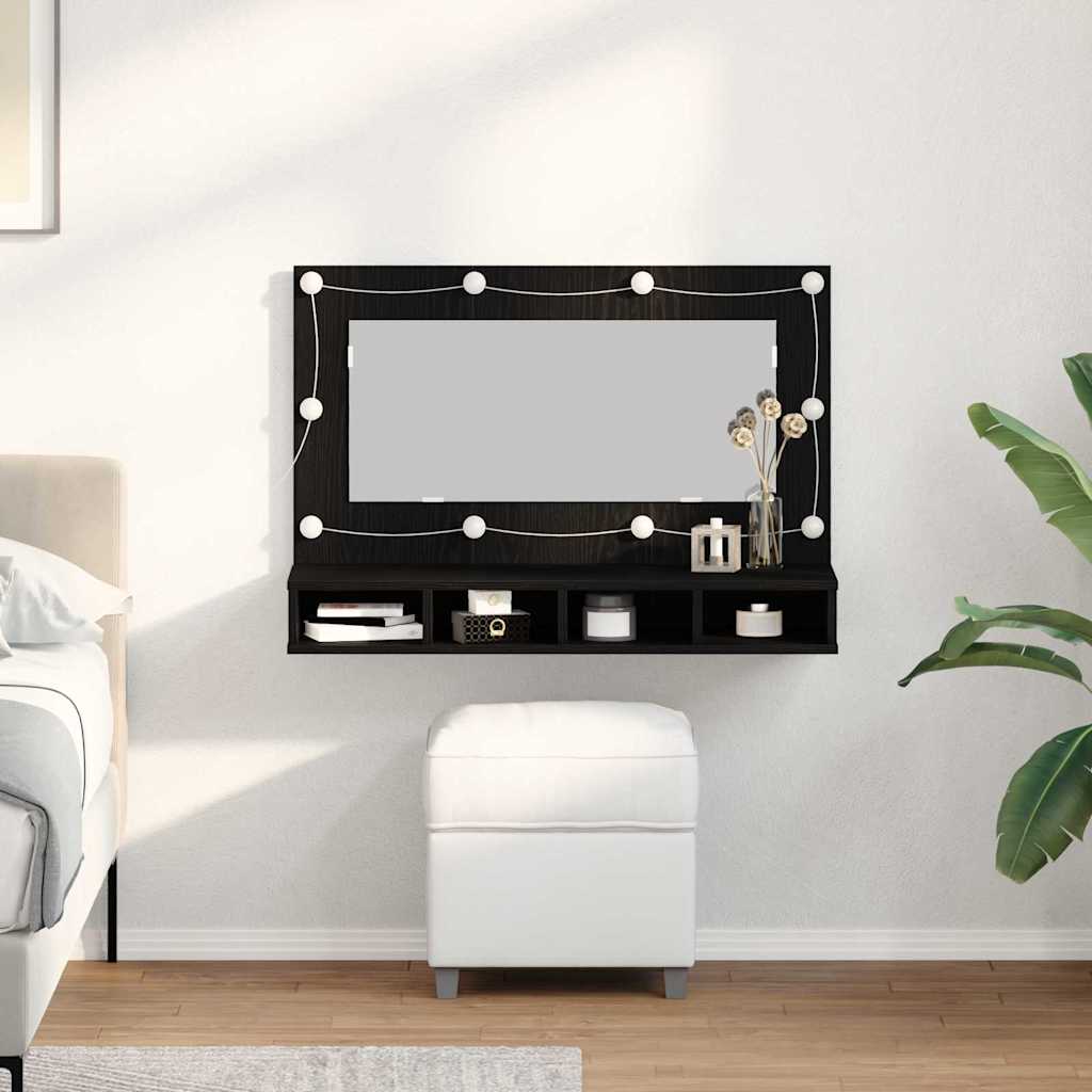 Spiegelschrank Schwarze Eiche 90 x 31,5 x 62 cm Holzwerkstoff