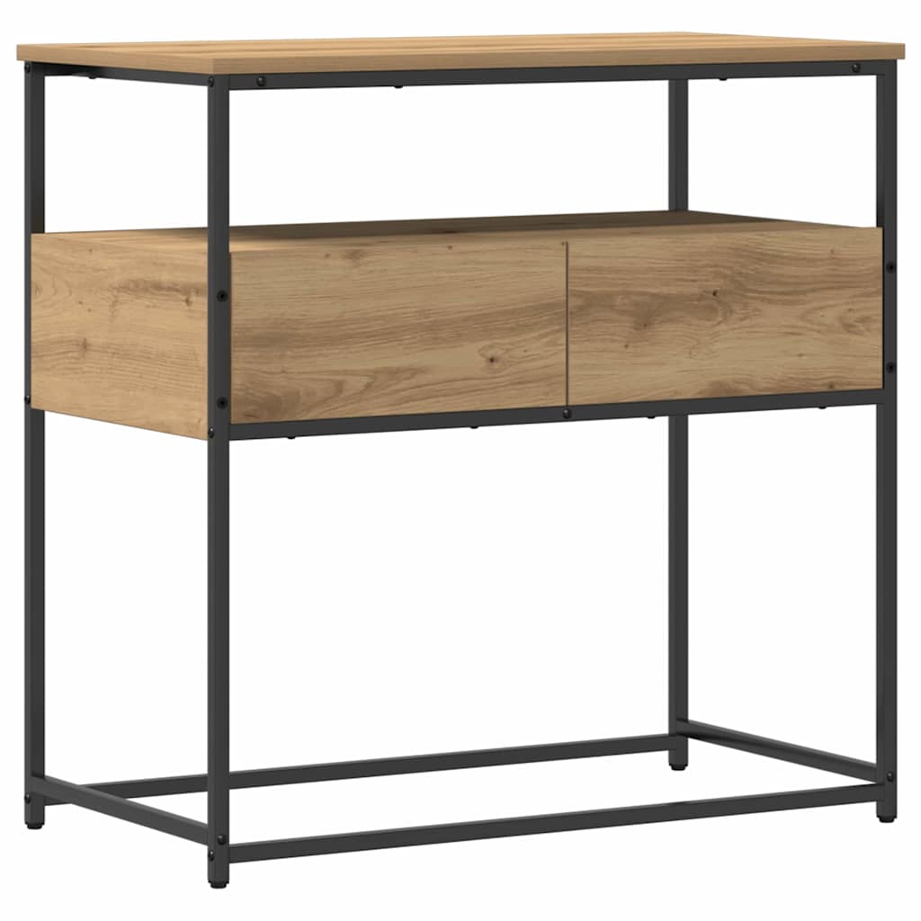 Konsolentisch mit Schubladen Eiche handwerklich 75 x 40 x 75 cm