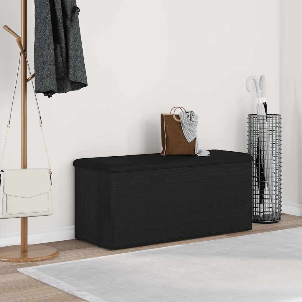 Aufbewahrungsbank Schwarze Eiche 102 x 42 x 45 cm Holzwerkstoff