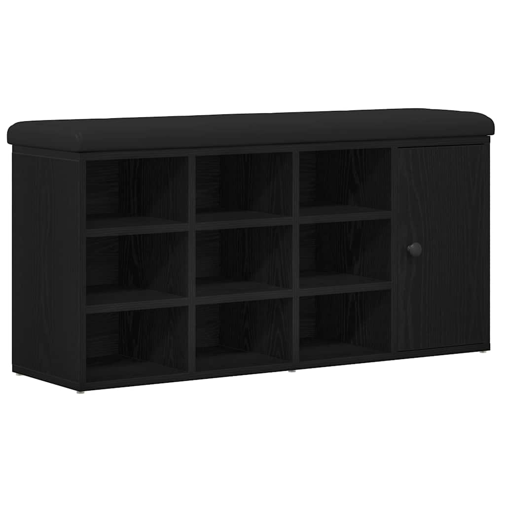 Schuhbank mit Schubladen Schwarz 100 x 30 x 48 cm Holzwerkstoff
