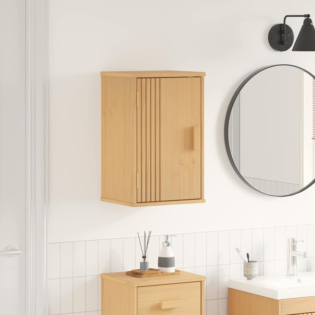 Badezimmer Schrank Braun 35 x 30 x 55 cm Massivholz Kiefer