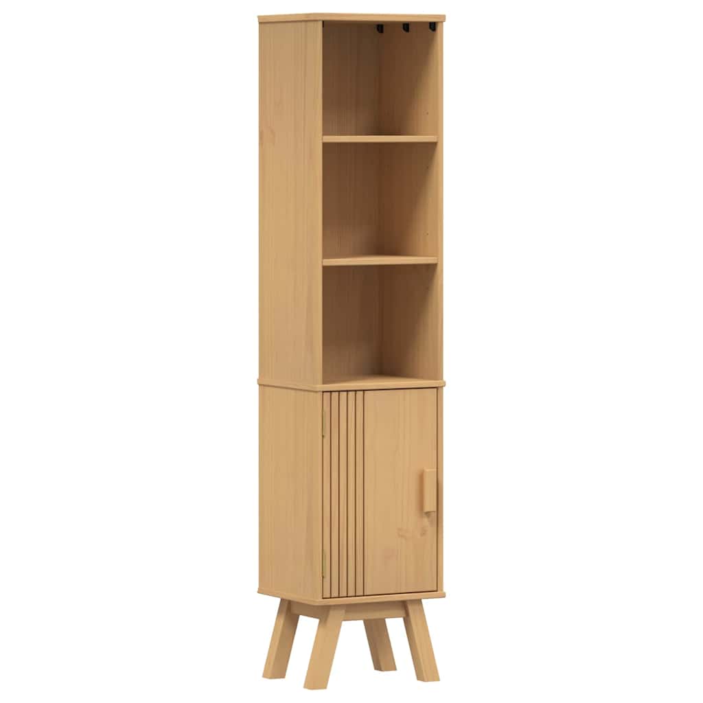 Badezimmer Schrank Braun 35 x 30 x 159 cm Massivholz Kiefer