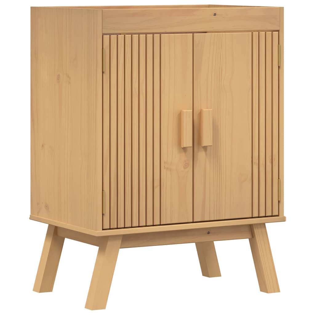 Waschbecken-Unterschrank mit Regal Braun 114 x 43 x 73.5 cm