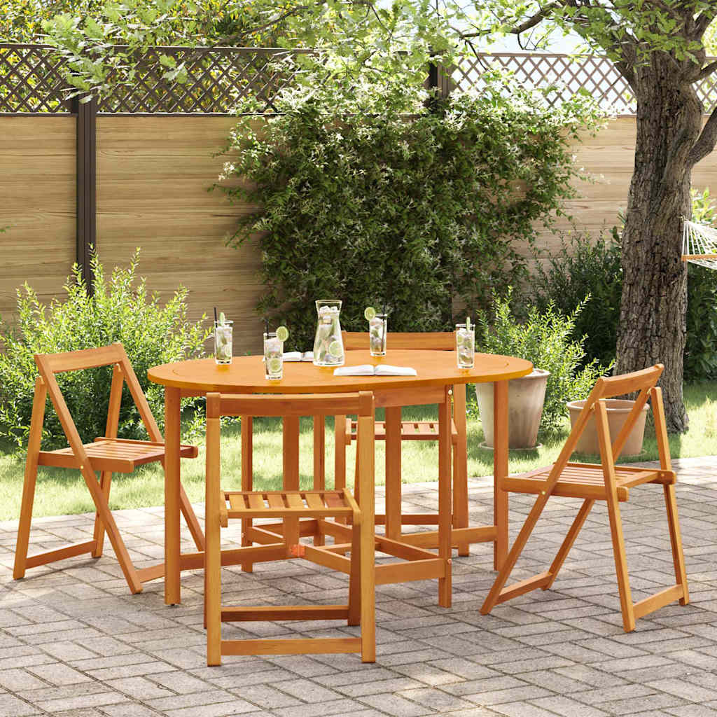 Gartentisch Falten Braun 110 x 60 x 72 cm Massivholz Akazie