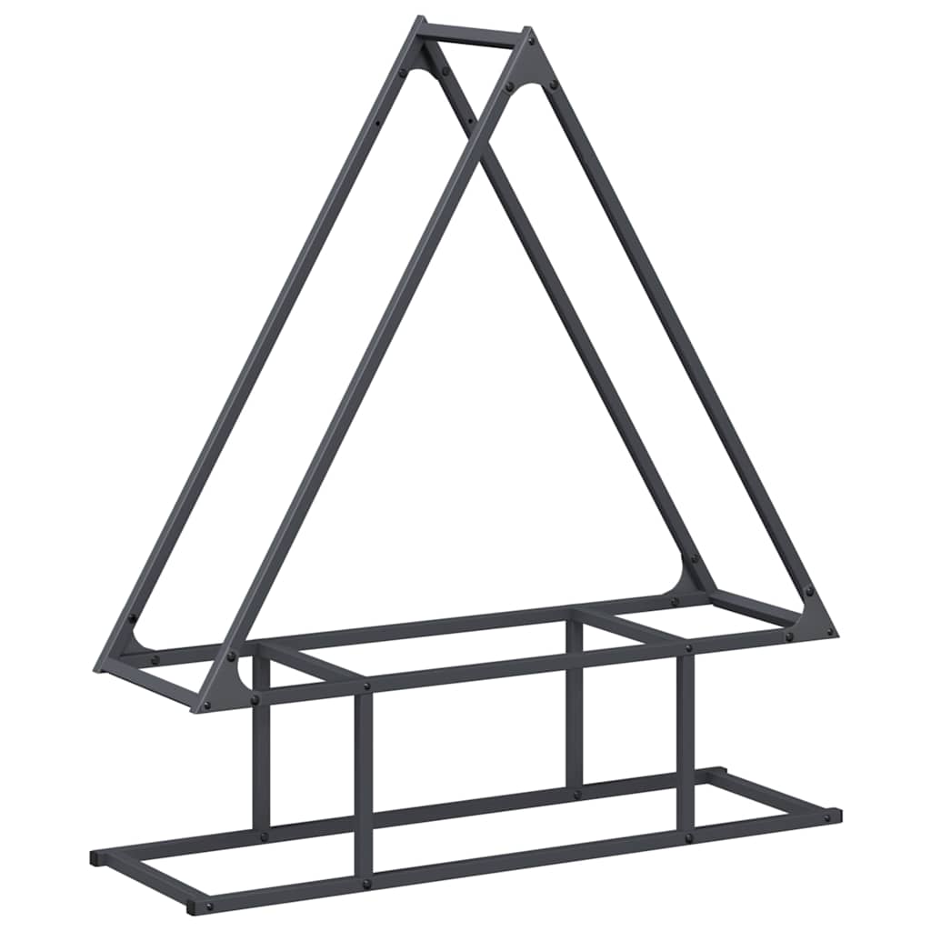 Brennholzregal Anthrazit 80x25x90 cm Kaltgewalzter Stahl