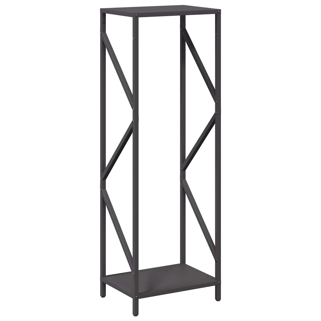 Brennholzregal Schwarz 34x25x100 cm Kaltgewalzter Stahl