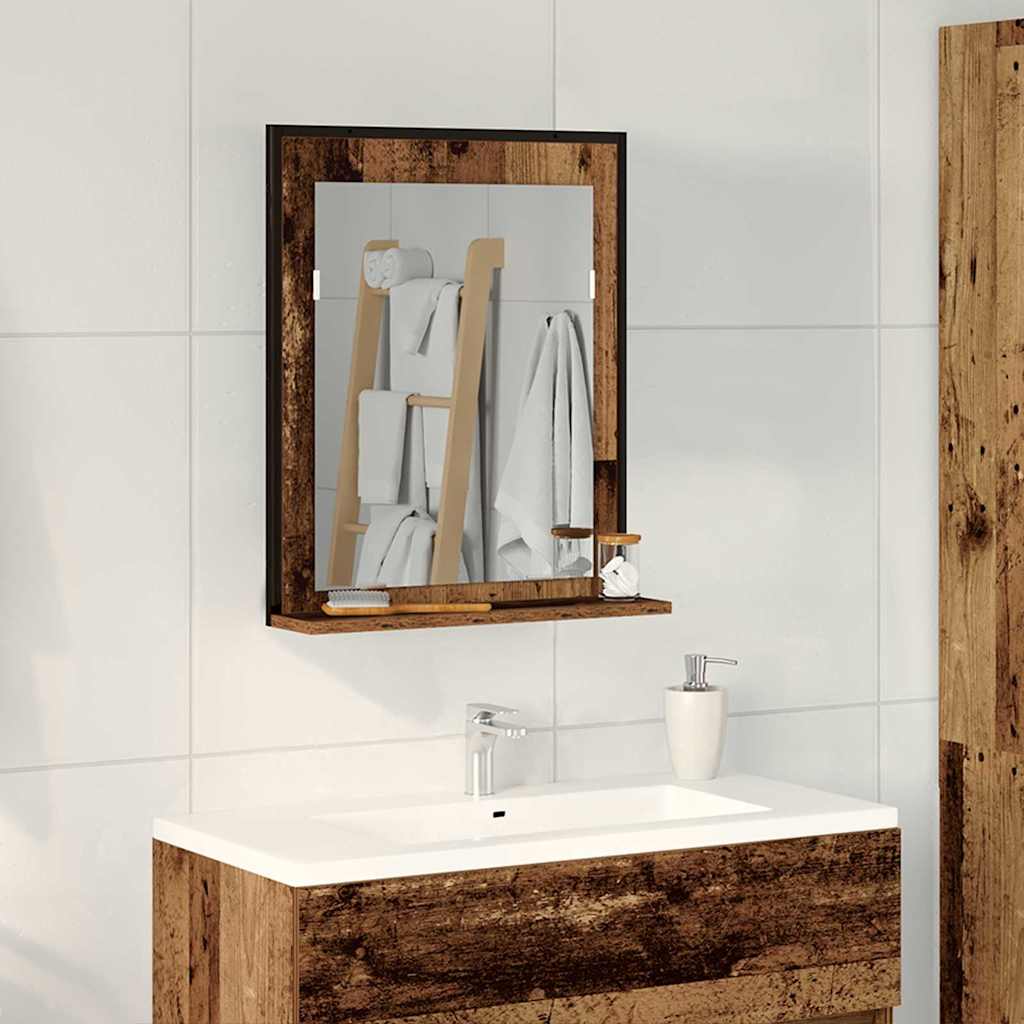 Badezimmer Spiegel Altholz 50 x 12 x 60 cm Holzwerkstoff