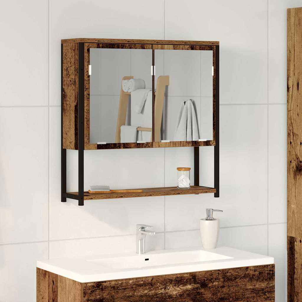 Badezimmerspiegelschrank Altholz 60 x 16 x 60 cm Holzwerkstoff