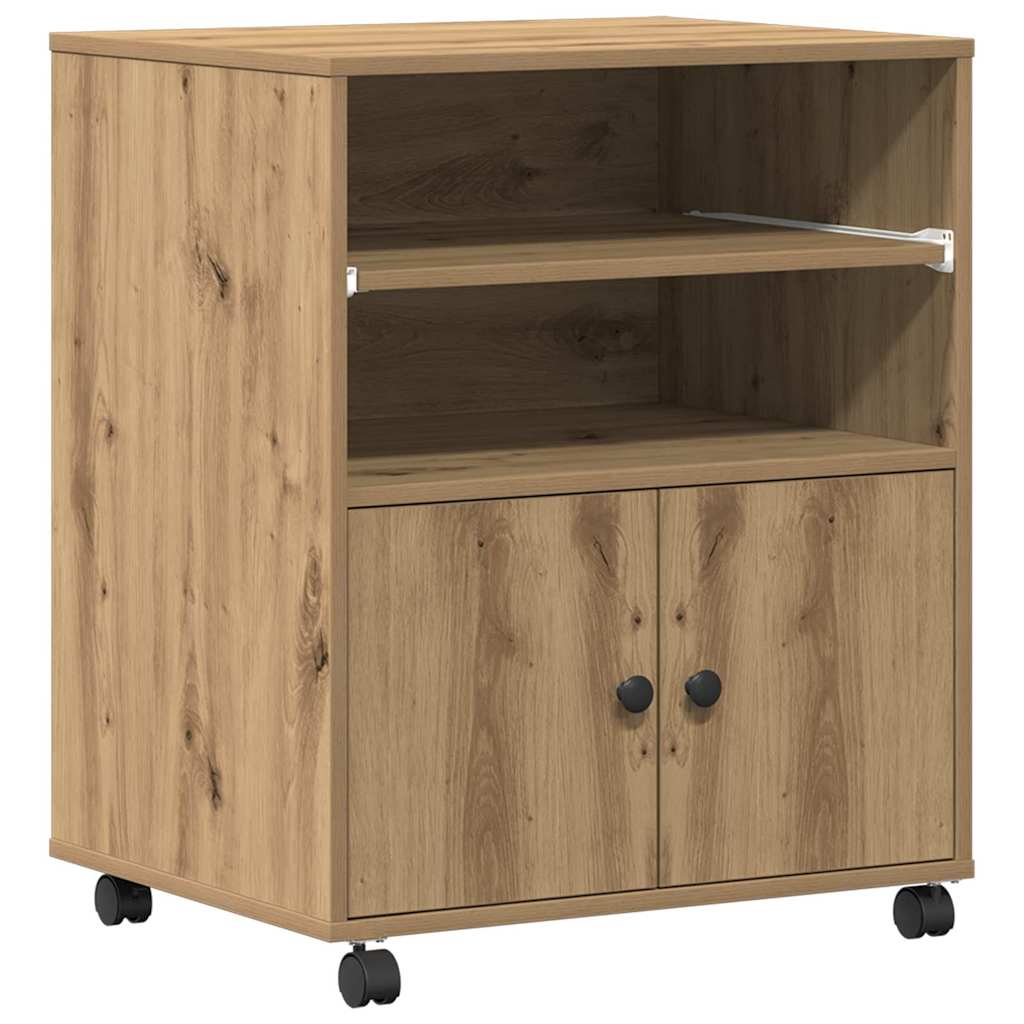 Druckerständer Eiche handwerklich 60 x 48 x 74 cm Holzwerkstoff