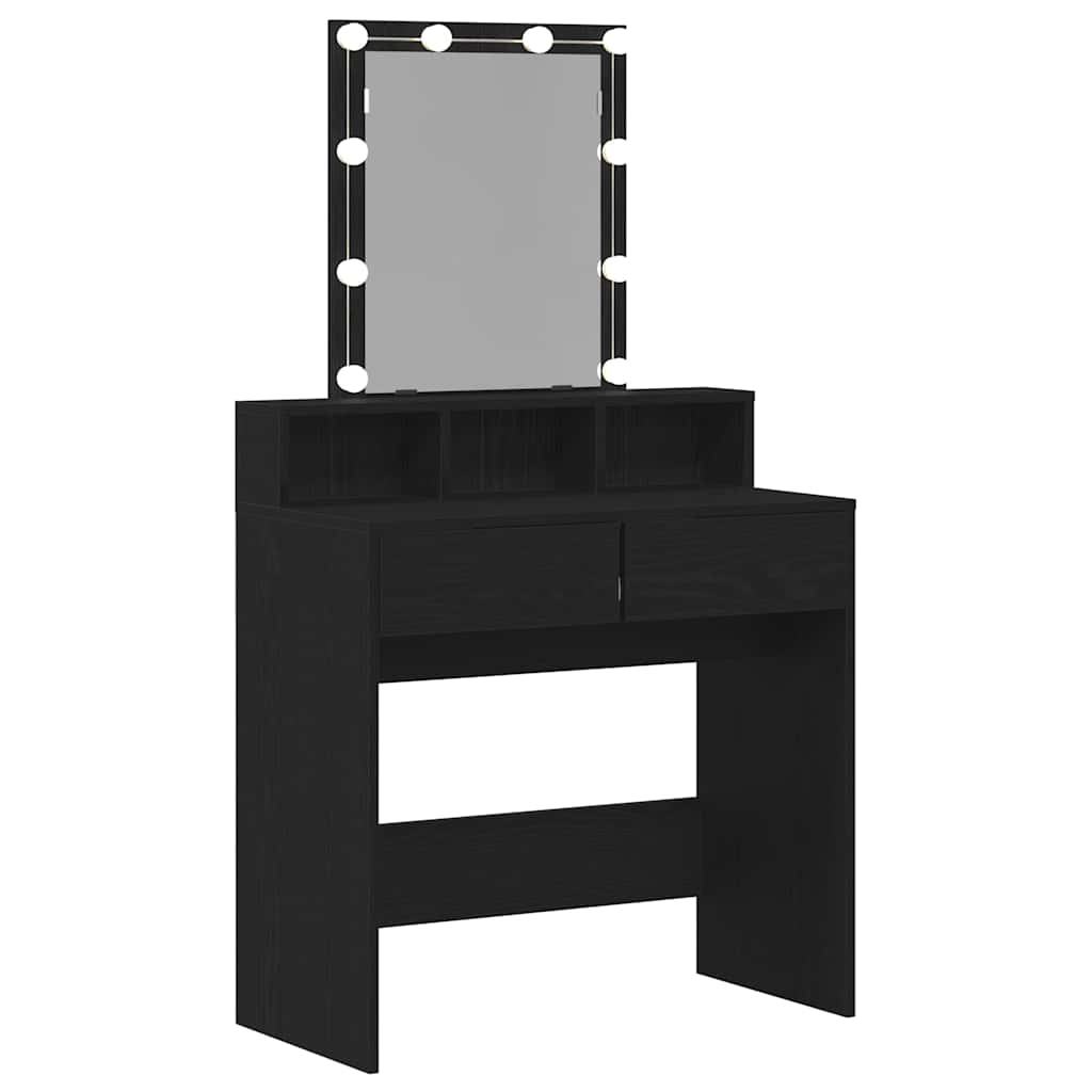 Schminktisch Schwarze Eiche 80 x 41 x 144,5 cm Holzwerkstoff