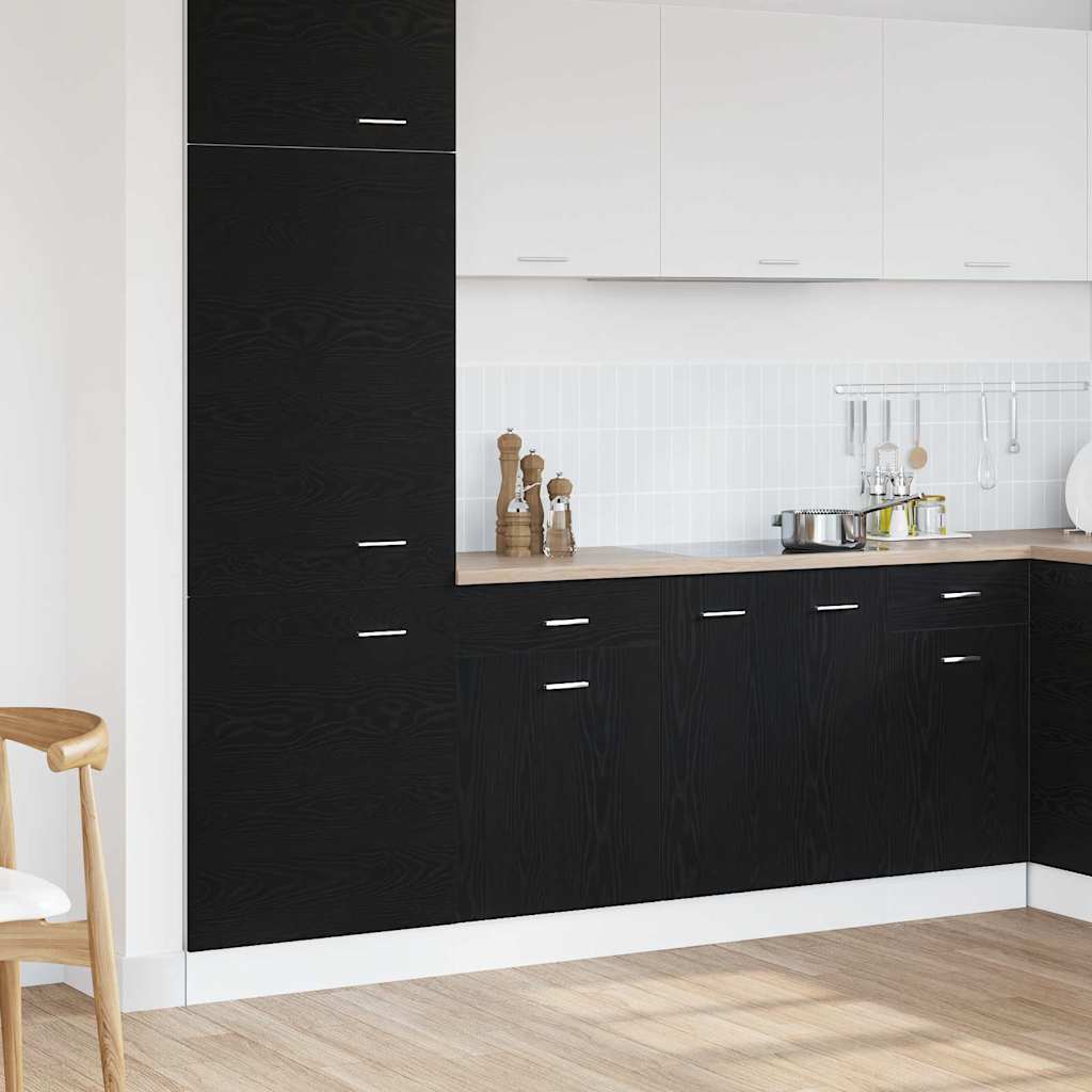 Schubladenschrank mit Regal Schwarze Eiche 50 x 46 x 81.5 cm