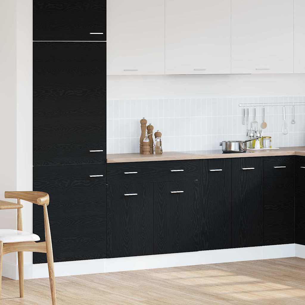 Schrank mit Schublade mit Tür Schwarze Eiche 80 x 46 x 81.5 cm