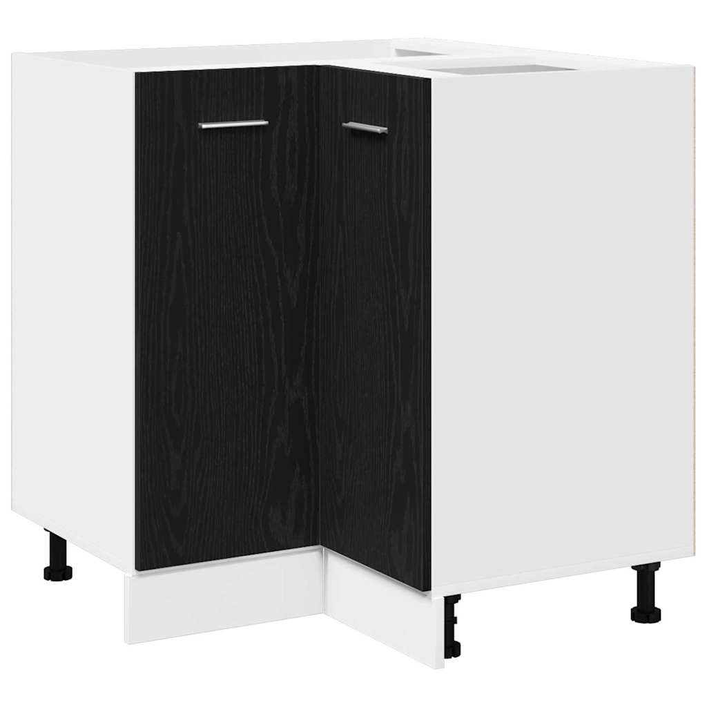 Eckunterbau-Schränkchen Schwarze Eiche 75,5 x 75,5 x 81,5 cm