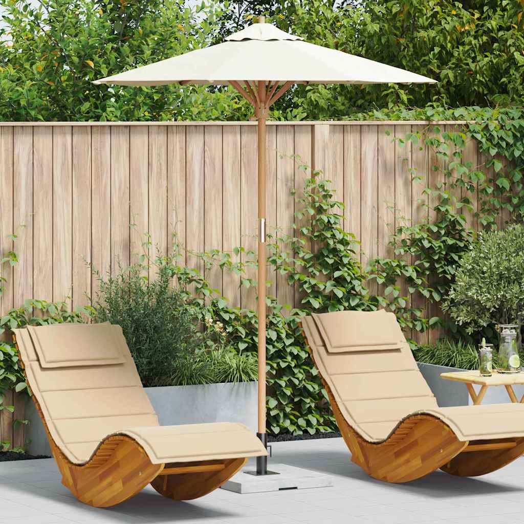 Gartenparasol Cremeweiß 180 x 180 x 230 cm Bambus